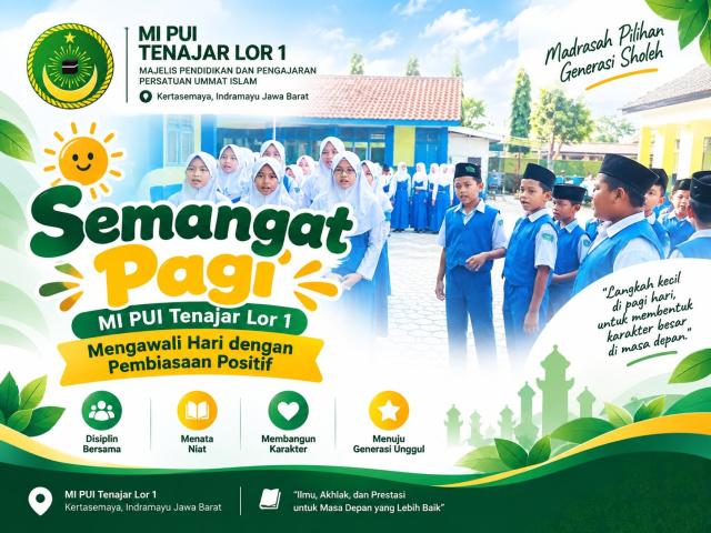 Semangat Pagi MI PUI Tenajar Lor 1: Mengawali Hari dengan Pembiasaan Positif
